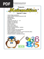 Temario Matematica 5 Años