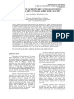 The Effects of Inclusive Education On Students With Special Educational Needs Self Concept - ICSAR 2017 Journal