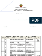 Plano Analitico de Ed. Fisica 1a Classe 2023