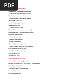 10 Oraciones Con Should