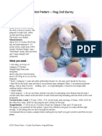 Crochet Rag Doll Bunny Pattern UK Terms