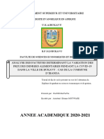 Analyse Des Facteurs Determinants La Variation Des Prix Des Denrees Alimentaires Pendant La Covid-19