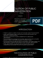 Group 4 The Evolution of Public Administration