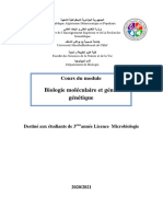 Ziani Module Biologie Moléculaire Et Génie Génétique L3 Micobiologie