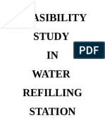 Feasibility Study IN Water Refilling Station