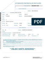 Permiso de Circulacion Provisional