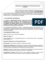 ComunicadoDeAberturaAssessorTecnicoI - Estudos Estratégicos