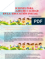 Condiciones para Aprendizajes de Calidad en Educación Inicial