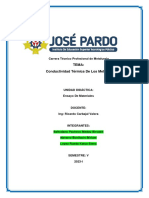 Informe Conductividad Termica de Los Metales