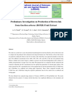 Preliminary Investigation On Production of Brown Ink From Gmelina Arborea (ROXB) Fruit Extract