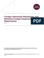 Foreign Ownership Restrictions and Minimum Foreign Headroom Requirement