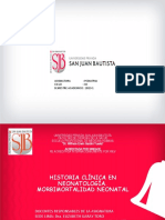 Historia Clinica Neonatal - Morbimortalidad