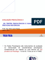 Aula 1 - Os Testes Psicológicos e Suas Práticas Históricas