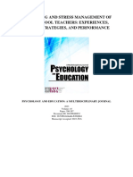 Well-Being and Stress Management of High School Teachers: Experiences, Coping Strategies, and Performance