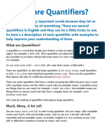 What Are Quantifiers INT I Thursday May 4th