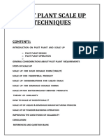 Pilot Plant Scale Up Techniques Contents