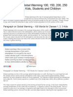 LUYỆN VIẾT ĐOẠN VĂN TIẾNG ANH - ON GLOBAL WARMING