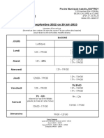 2022 2023 Piscine - Flyers Horaires Hiver2