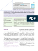 Toxicity and Antifeedant Activity of Essential Oils From Three Aromatic Plants Grown in Colombia Against Euprosterna Elaeasa and Acharia Fusca (Lepidoptera: Limacodidae)