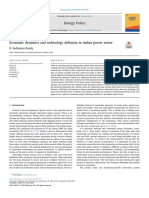 Economic Dynamics and Tech Difussion in Indian Power Sector (Reddy 2018)