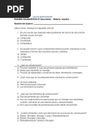 Examen Diagnostico Español 3o