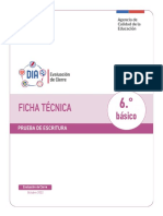 Ficha Tecnica Escritura 6 Basico Cierre 2022