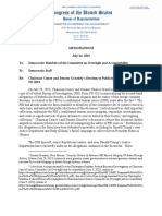 2023-07-24.dem Memo Re Comer Grassley Letter FD-1023 - Corrected