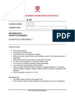 Ak Mathematics 0580 Paper22 Specimen 1