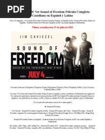 ¡PELISPLUS! Ver Sound of Freedom Pelicula Completa Castellano en Español y Latino