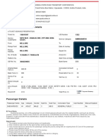 Sample Bus Journey Ticket