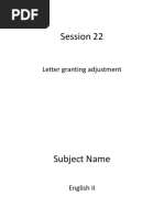 Letter Granting Adjustment - New