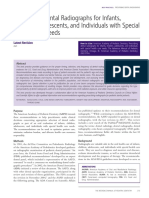 Prescribing Dental Radiographs For Infants, Children, Adolescents, and Individuals With Special Health Care Needs