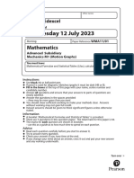 Mechanics M1 (Motion Graphs)