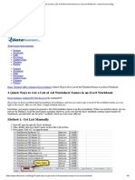 EXCEL-3 Quick Ways To Get A List of All Worksheet Names in An Excel Workbook