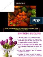 Lecture - 1: Scope and Importance of Post Harvest Technology in Horticultural Crops