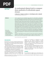 A Randomized Clinical Trial To Compare Three Methods of Orthodontic Space Closure