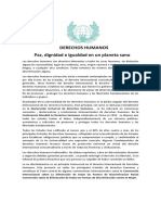 Derechos Humanos Paz, Dignidad e Igualdad en Un Planeta Sano