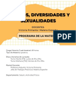 Programa GENEROS DIVERSIDADES SEXUALIDADES UNDAV