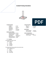 Isolated Footing Calculation Terrace Corner