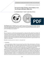 Edge Preparation of Cutting Tools and It Impect On Cutting Forces During Milling