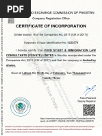 Incorporation Certificate