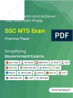 SSC MTS: Previous Paper