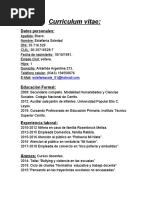 Curriculum Vitae Estefania