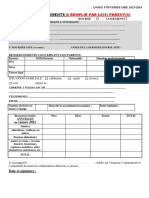 Fiche de Renseignements 2023-24