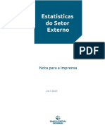 Texto de Estatisticas Do Setor Externo