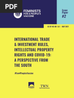 International Trade & Investment Rules, Intellectual Property Rights and Covid-19: A Perspective From The South