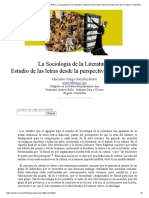 Mercedes Ortega González-Rubio - La Sociología de La Literatura - Estudio de Las Letras Desde La Perspectiva de La Cultura - Nº 29 Espéculo (UCM)