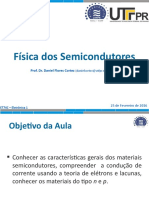 Física Dos Semicondutores: Prof. Dr. Daniel Flores Cortez