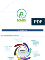 Ojas Testing Solutions - Automation Offering V 0.8