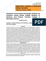 Emergency Contraception Knowledge, Attitude and Practices Among Female College Students at